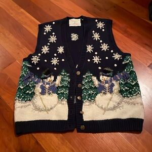 Snowman Christmas sweater vest. From 1995 Christmas collection